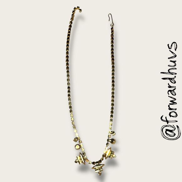 Vintage Rhinestone Statement Necklace – Foldover Clasp – Mid-Century Glam - Picture 5 of 7